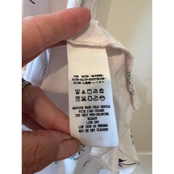 Free People Margot Short Sleeve Floral Rayon Mini Dress - Picture 4 of 7